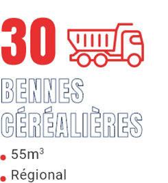 30 bennes céréalières 55m³