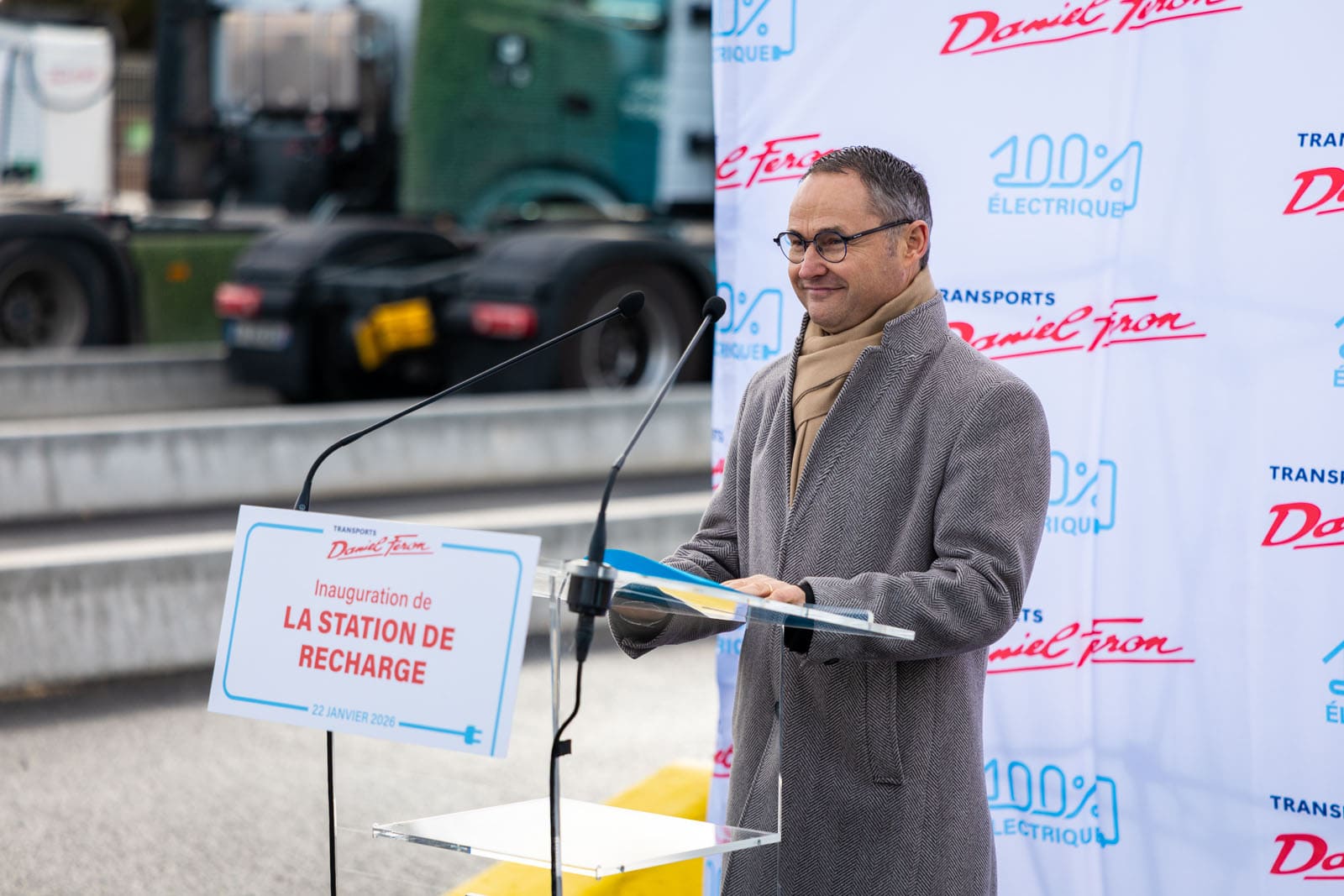 Inauguration de la 1ère station de recharge pour camion électrique de l’aube